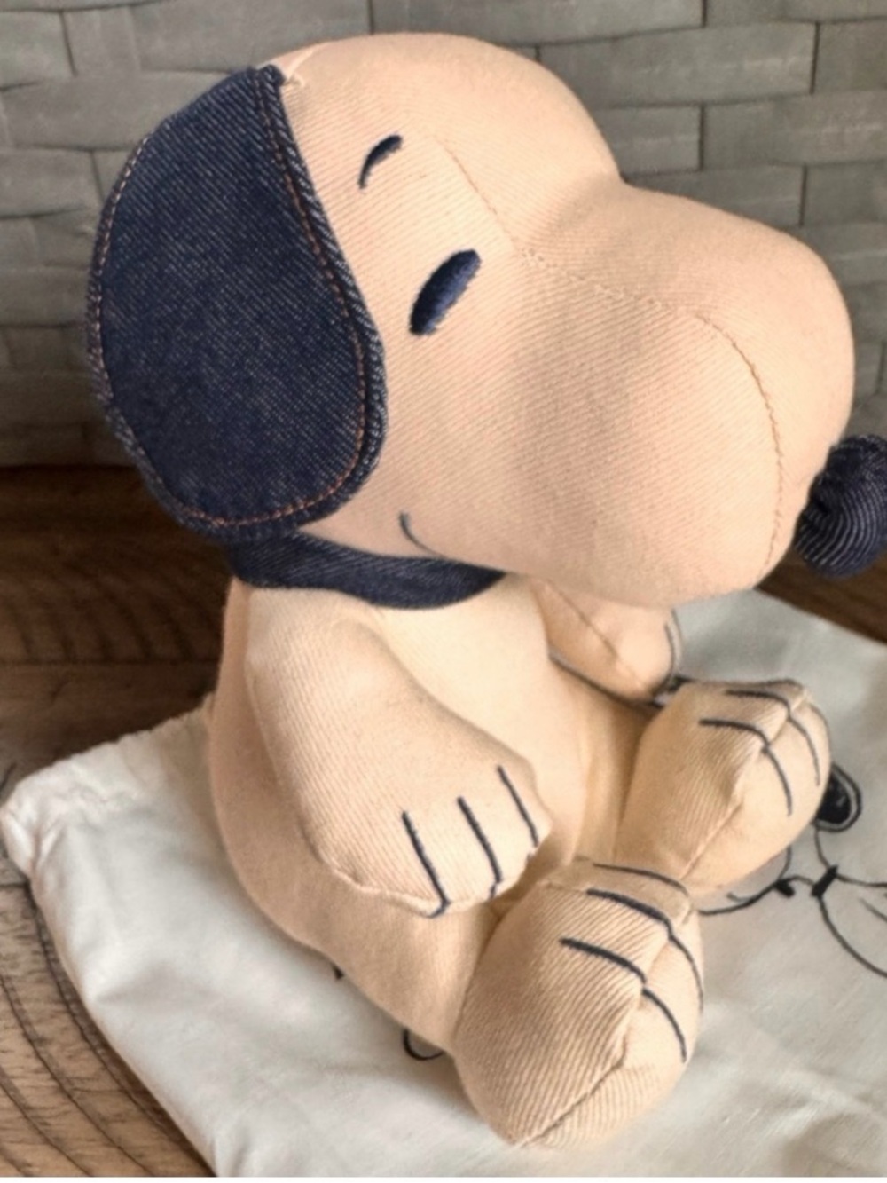 American Eagle Outfitters Snoopy Plush Toy - Cream and Blue